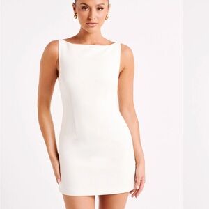 Meshki Angela suiting mini dress in ivory XS